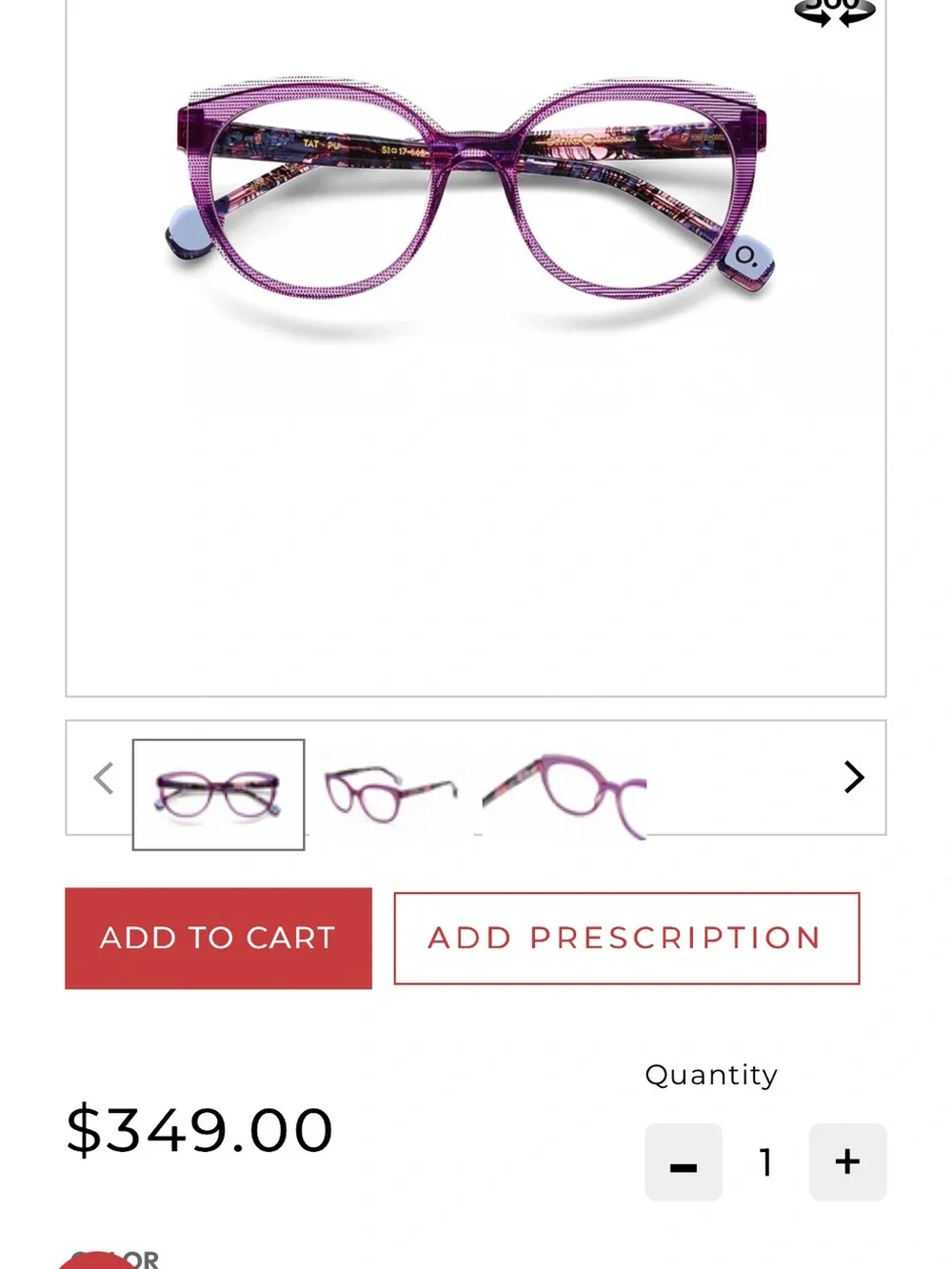 Etnia Barcelona Women's Purple Designer Eyeglass Frames